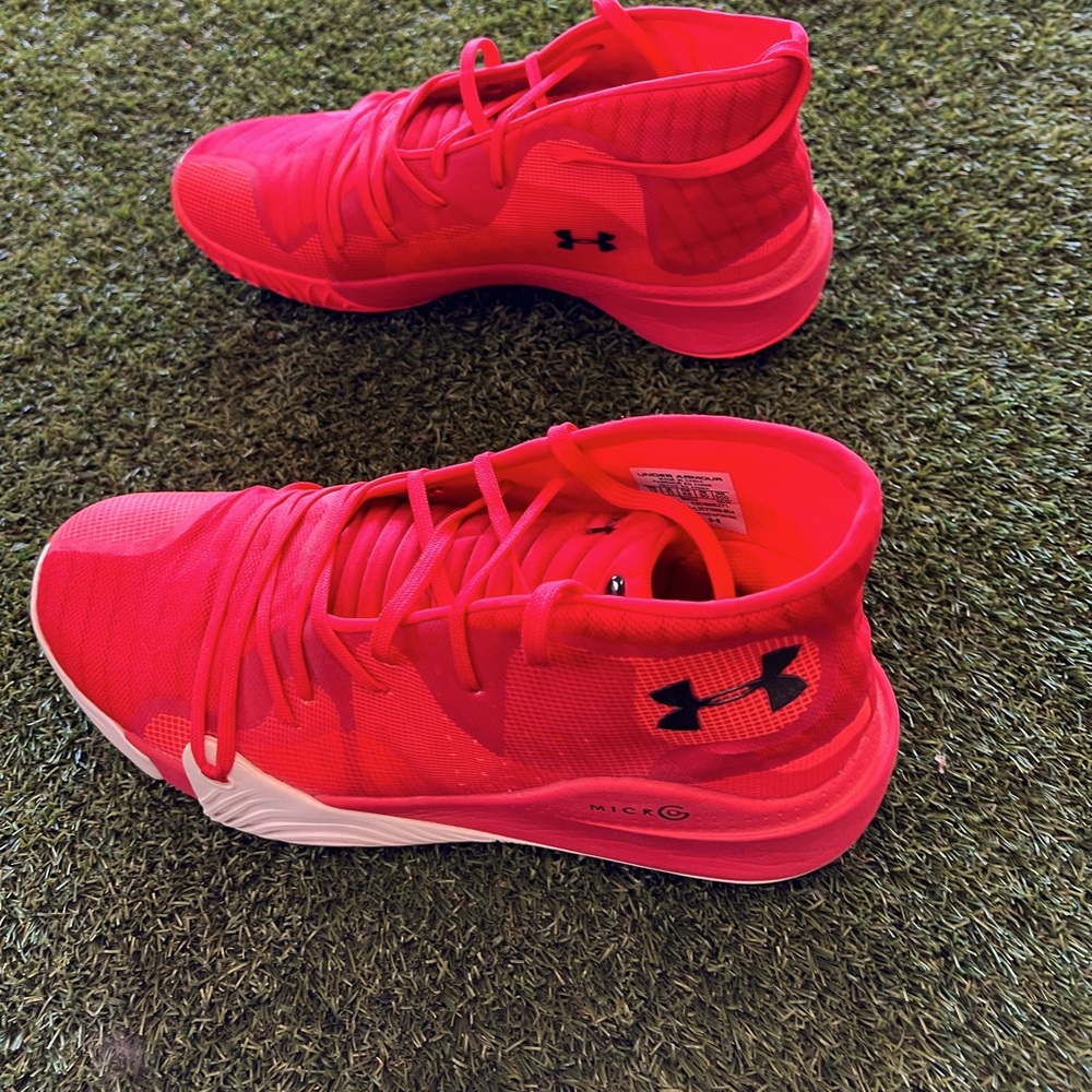 Red Under Armor Micro G size 12 High Tops